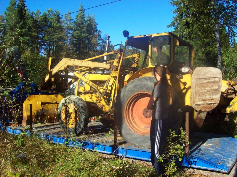 Linda med traktor
