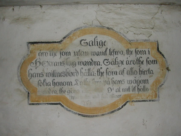 Inskription i kyrka